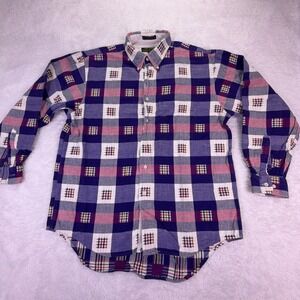 VTG 80s/90s Colours by Alexander Julian ButtonUp Shirt Mens L Heavy 100% Cotton‎